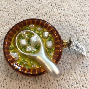 Neiman Marcus Glass Christmas Ornament Japanese Sushi Miso Soup